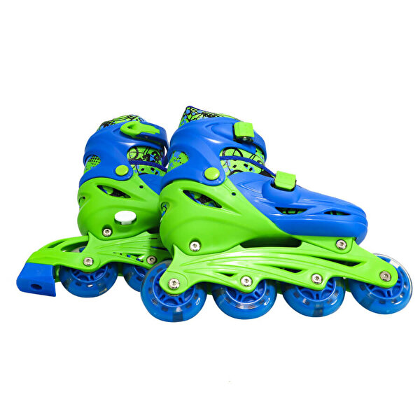 Işıklı Paten Mavi Yeşil M Beden 35-38