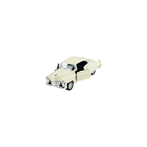 Die Cast 1:32 Retro Klasik Coupe Çek Bırak Araba Krem