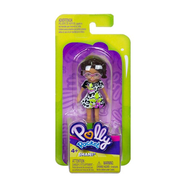 Polly Pocket ve Arkadaşları Serisi Siyah Beyaz Desenli Kıyafetli Shani GKL29