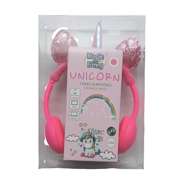 Unicorn Mikrofonlu Kulaklık Fuşya