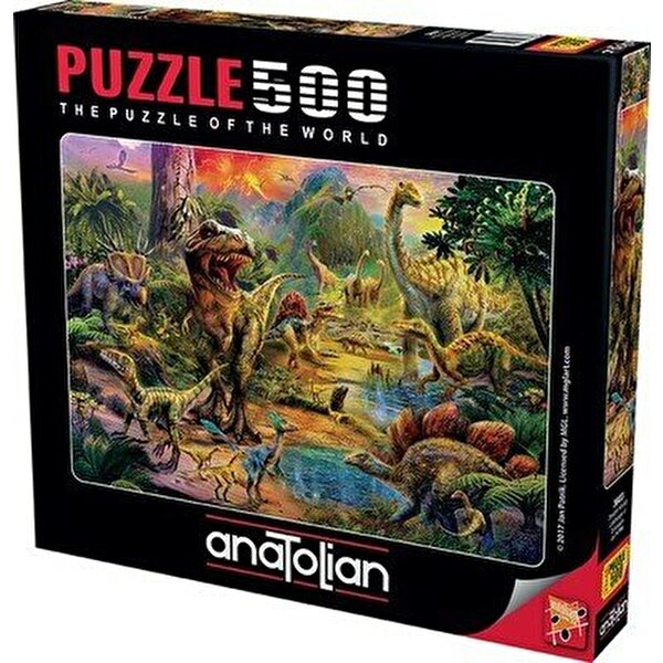 Anatolian 500 Parça Puzzle Dinozor Krallığı