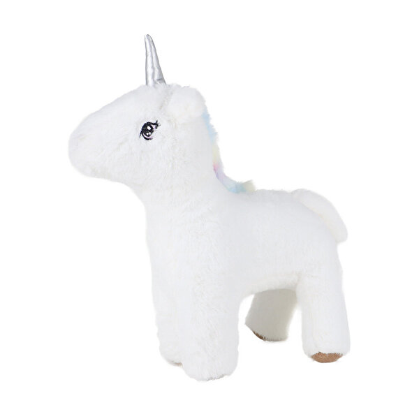 Valeria Unicorn Beyaz Kahverengi Ayaklı Peluş
