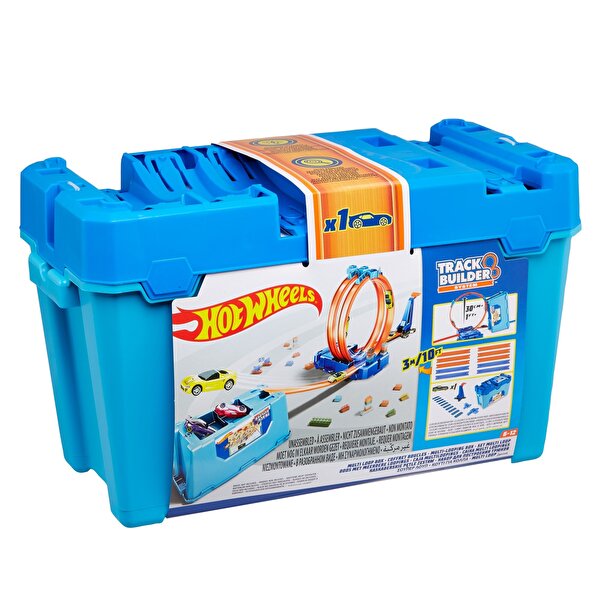 Hot Wheels Track Builder Kutulu Uzman Serisi Yarış Seti Dönen Parkur Kutusu FLK90