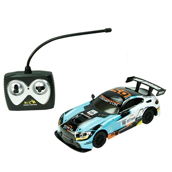 1:24 Ölçekli Uzaktan Kumandalı Full Fonksyon Turkuaz HTTech Spor Araba