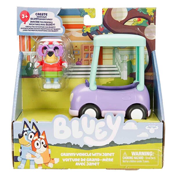 Bluey Büyükannenin Arabası ve Janet Figürü