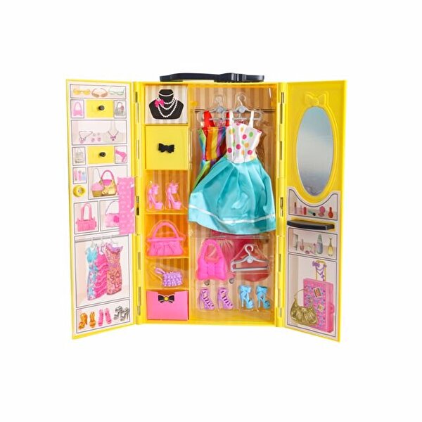 Aksesuarlı Gardırop Güzellik Seti Sarı