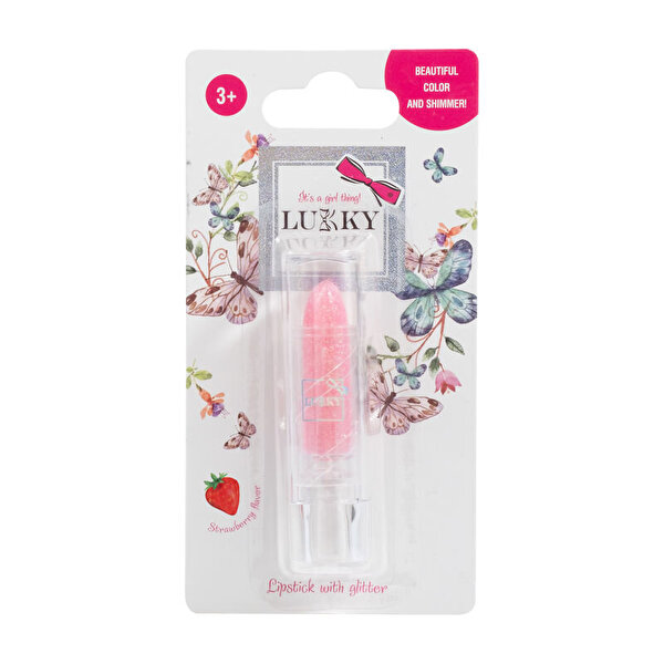 Lukky Çi̇lek Aromalı Simli Lipstick Pembe
