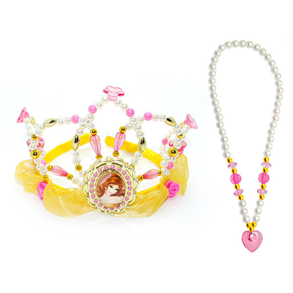 Disney Belle Taç & Kolye Seti