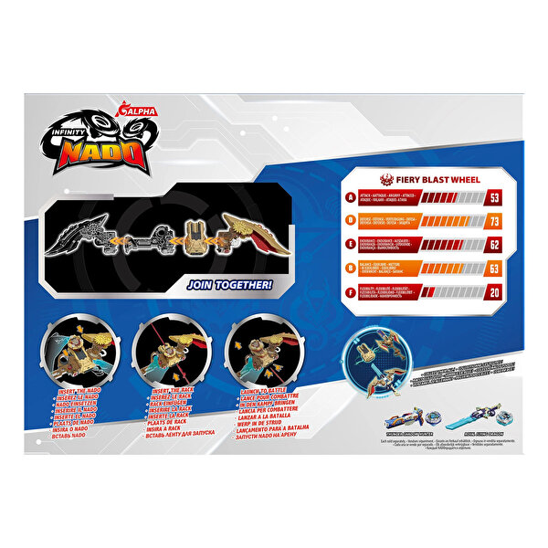Infinity Nado Tribe Advanced Işıklı Fiery Blast Wheel Fırlatıcı Seti