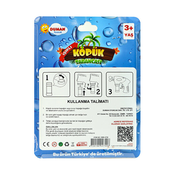 Vakumlu Işıklı Köpük Tabancası Mavi
