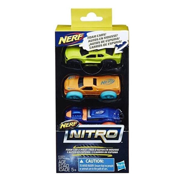 Nerf Nitro Yumuşak Araba 3lü Paket E1237