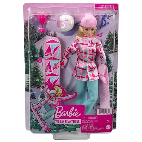 Barbie Snowboard Sporcusu Bebek HCN32