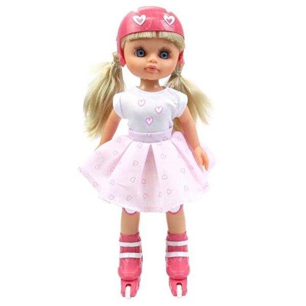 Paten Süren Pilli Pembe Elbiseli Mila Bebek