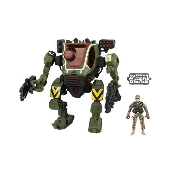 Special Combat Sesli Işıklı Askeri Robot Oyun Seti