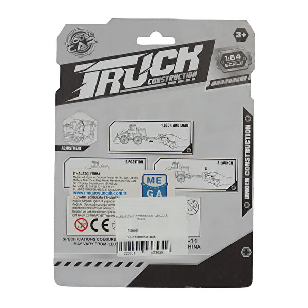 Anahtarlı Bas Gitsin İnşaat Araçları Kepçe