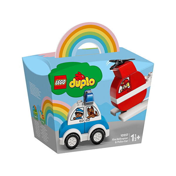 LEGO Duplo İtfaiye Helikopteri ve Polis Arabası V29 10957