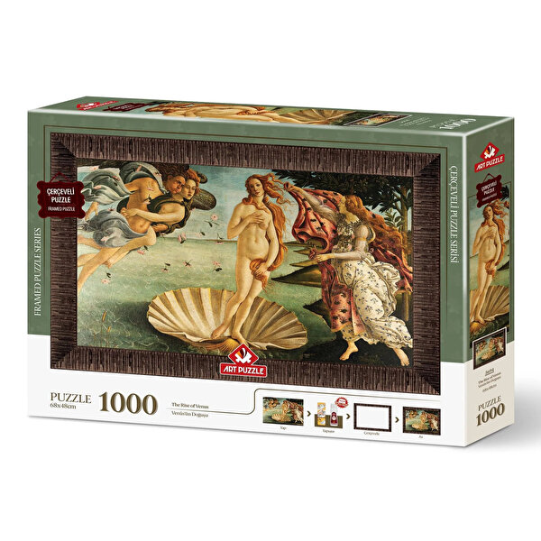Venüs'ün Doğuşu Sandro Botticelli Çerçeveli Puzzle 1000 Parça