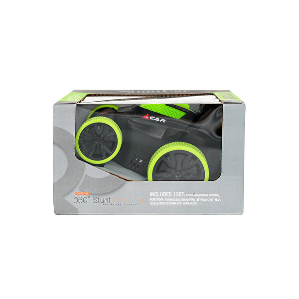 Uzaktan Kumandalı Akrobatik Zıppır Şarjlı Araba Yeşil