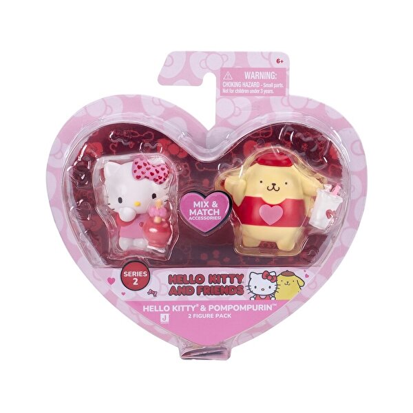 Hello Kitty Kalpten Kalbe 2’li Figür Seti Hello Kitty - Pompompurin
