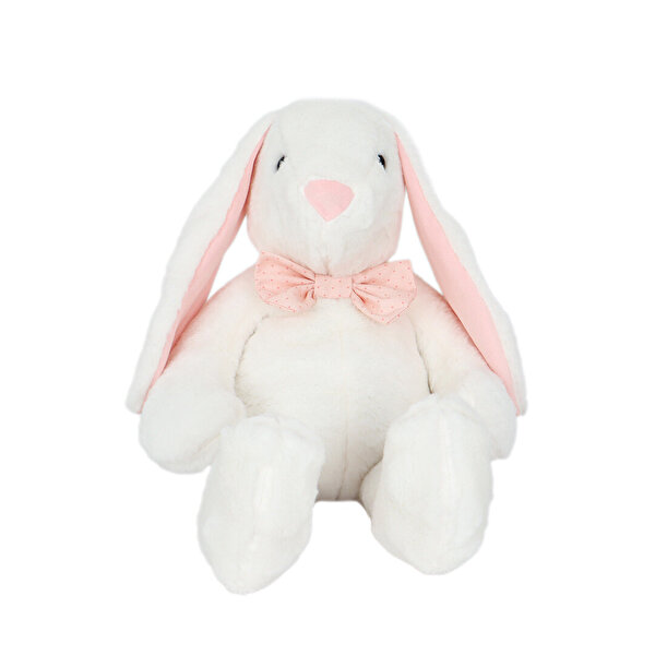 Papyonlu Uzun Kulak Tavşan Ekru 60 Cm