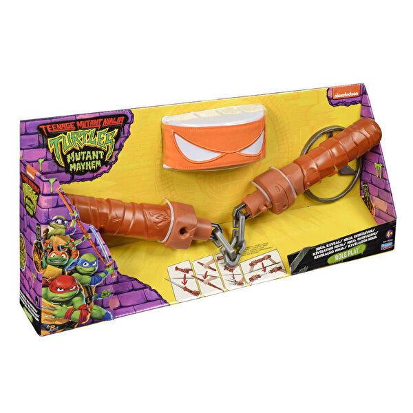 TMNT Maske ve Aksesuar Seti Nunchaku Di Michelangelo