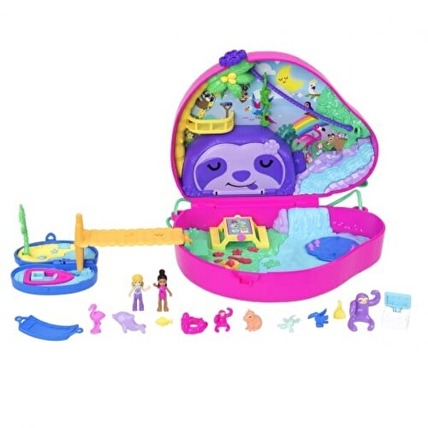 Polly Pocket Çanta Olabilen Micro Oyun Setleri Sloth Family HRD40