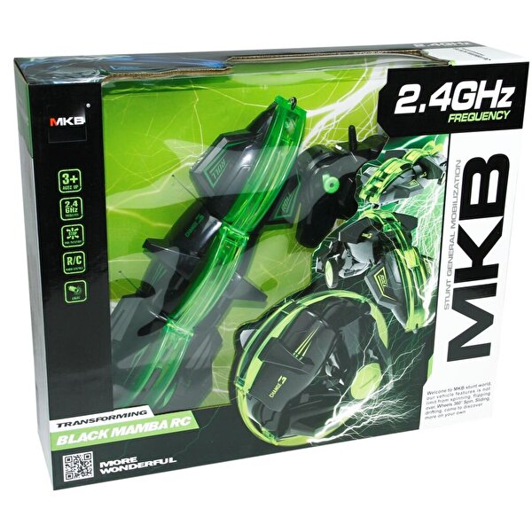 Uzaktan Kumandalı Full Fonksiyon Akrobat Black Mamba Araba Yeşil