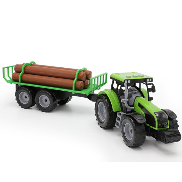 Pilli Odunlu Traktör Yeşil