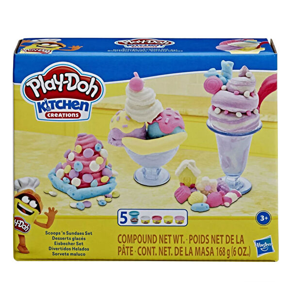 Play-Doh Eğlenceli Mutfağım Oyun Seti Scoops'n Sundaes F7275