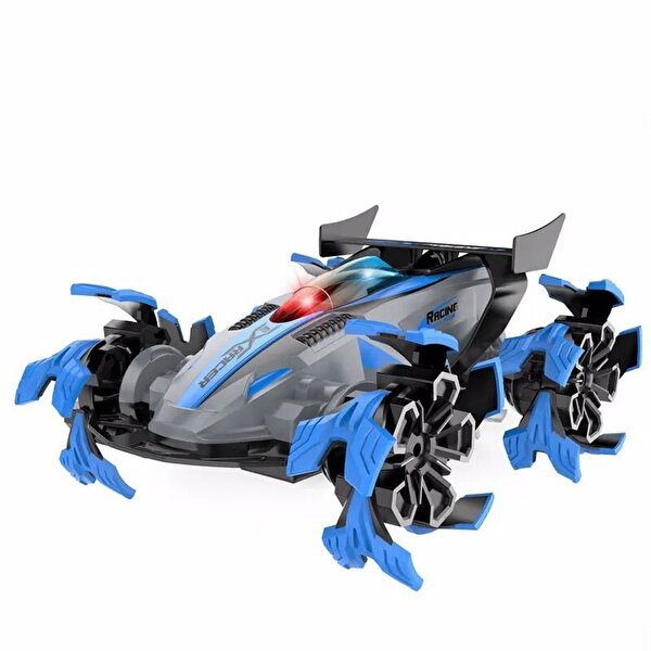 Rc Uzaktan Kumandalı Dumanlı Şarjlı Mavi Racing Araba