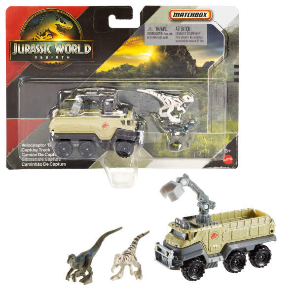 Matchbox Jurassi̇c World Di̇no Transporter Arabaları Blue Velocıraptor At Atrocıraotır JGM10