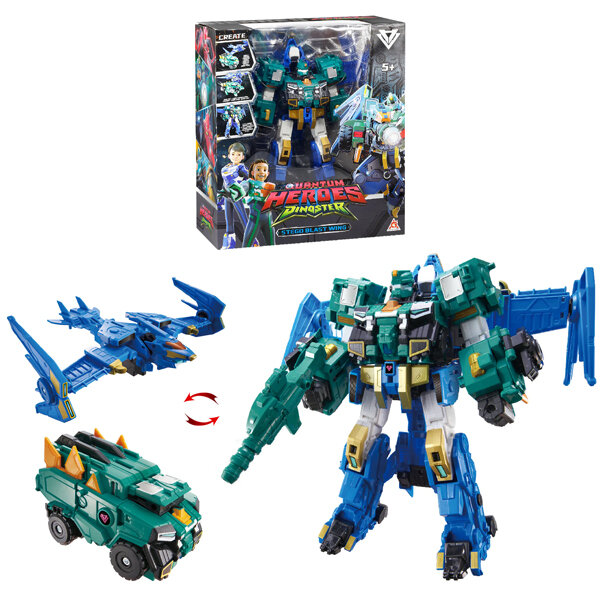 Quantum Heroes Dinoster Stego Blast Wing Sky Aksiyon Robot