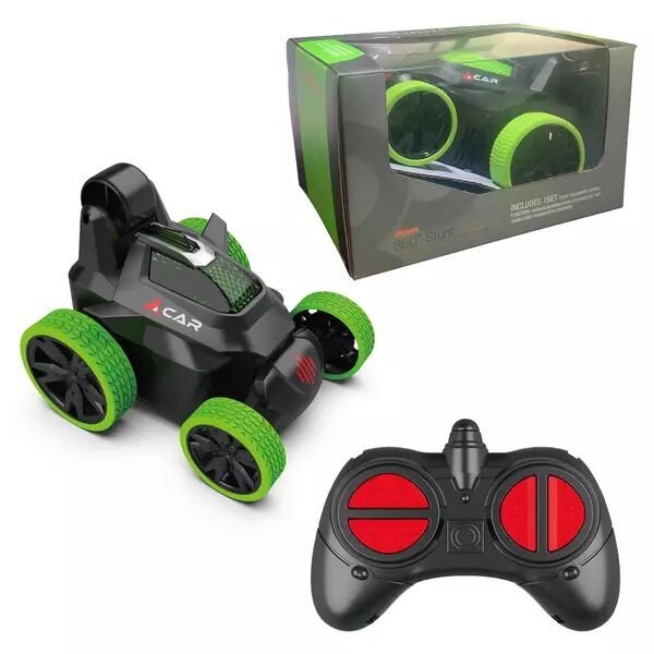 Uzaktan Kumandalı Akrobatik Zıppır Şarjlı Araba Yeşil