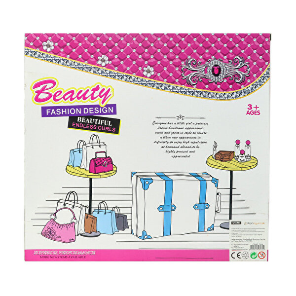 Açık Pembe Etekli Doll Bebek ve Aksesuarlar KK856-A