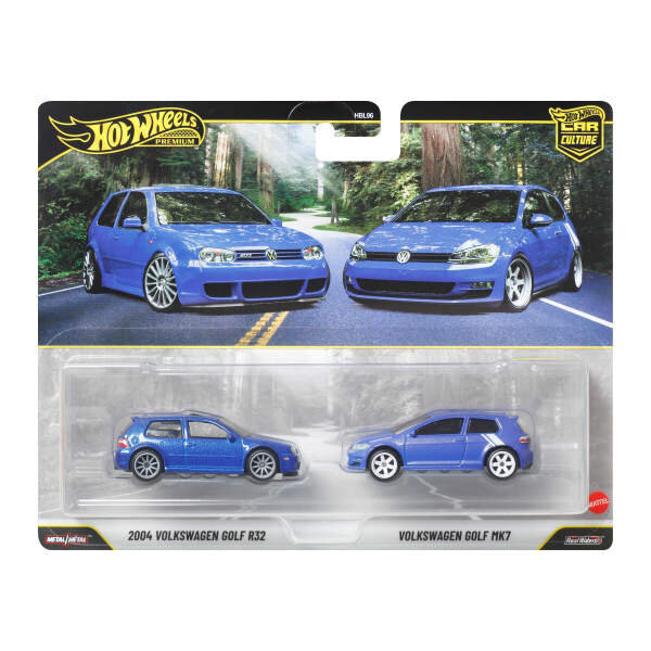 Hot Wheels 2'li̇ Premi̇um Araba 2004 Volkswagen Gold R32 & Volkswagen Golf JHW49