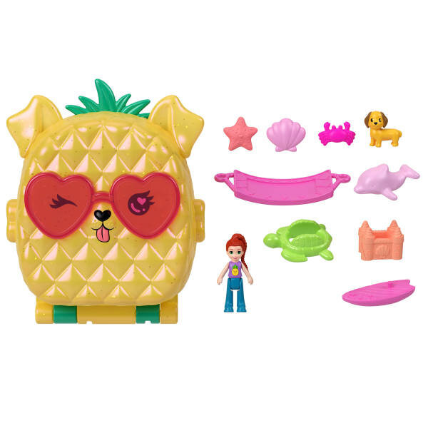 Polly Pocket Ananas Köpekçik Plajı Mini Oyun Seti JFV00