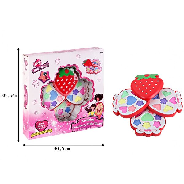 Çilek Kutulu Üçlü Makyaj Seti