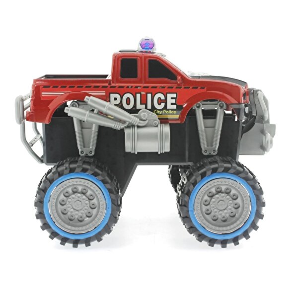 Sürtmeli Modifiye Dev Polis Arazi Aracı Kırmızı