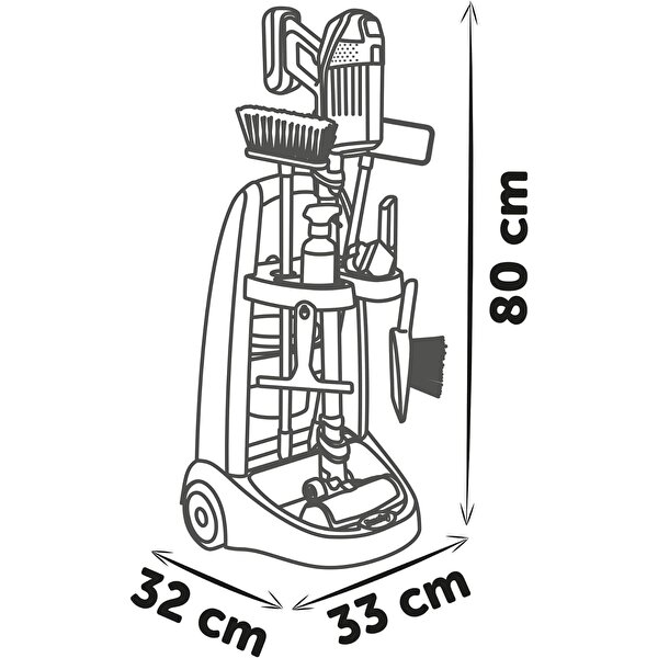 Smoby Rowenta Araba & Elektrikli Süpürge