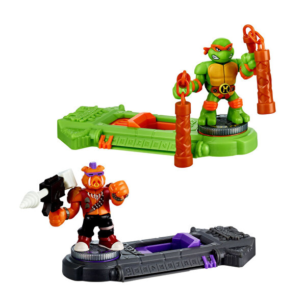 Akedo TMNT S1 2’li Paket 15241 Michelangelo vs Bebop