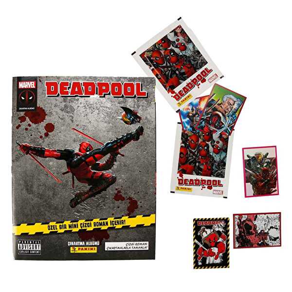 Panini Marvel Deadpool Çıkartma Albümü ve Mini Çizgi Roman Seti