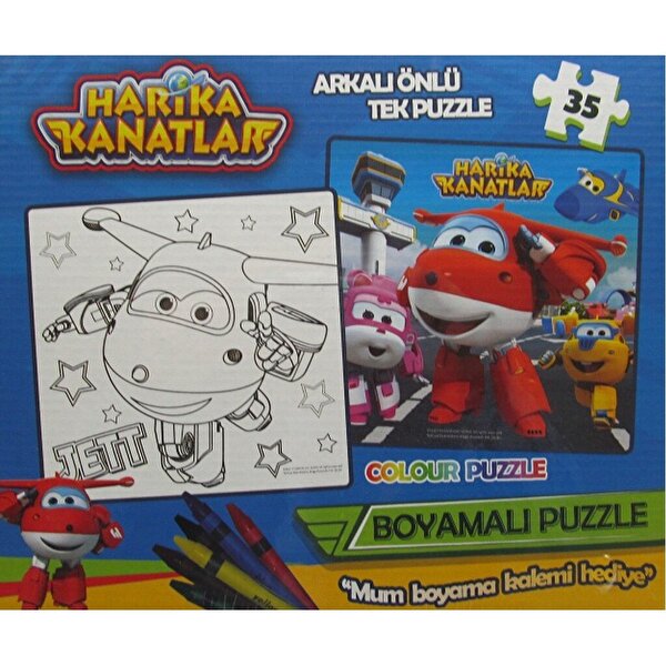 Harika Kanatlar Boyamalı Puzzle 35 Parça