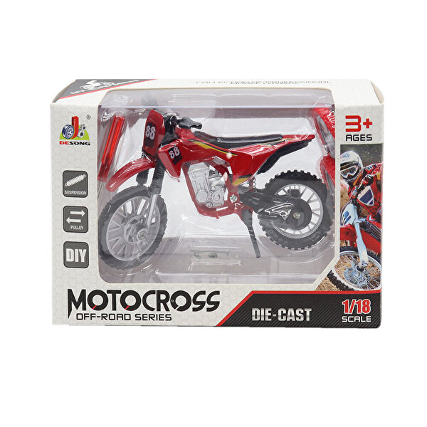 Kırmızı Metal 1:18 Motosiklet