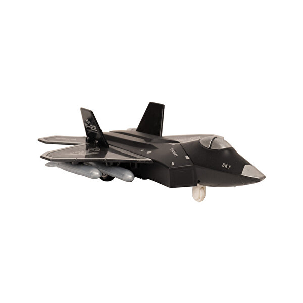 Metal Çek Bırak Savaş Uçağı Antrasit