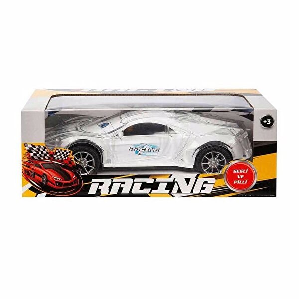 Kutulu Işıklı Müzikli Racing Yarış Arabası Beyaz