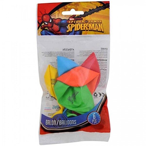 Spiderman Poşet İçi Balon 6'lı