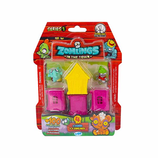 Zomlings 4´lü Paket Seri 1 Sarı Ev