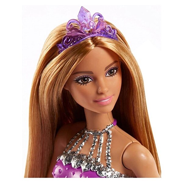 Barbie Dreamtopia Prenses Barbie Bebekler Mor Etekli Kumral FJC97