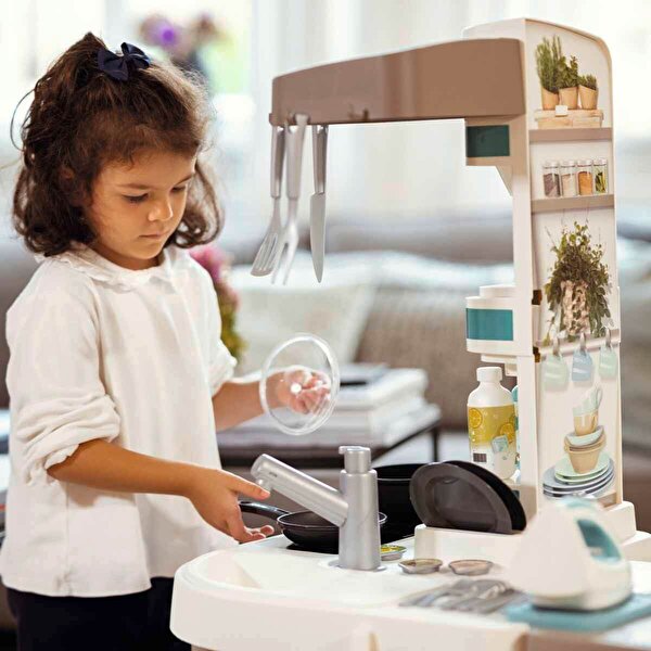 Smoby Tefal 2in1 Sesli Çamaşır Makineli Mutfak Seti