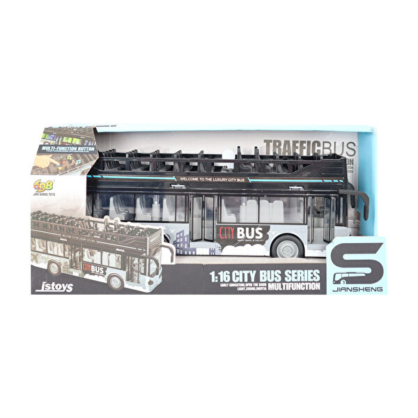 Sür Gitsin Üstü Açık Sesli Müzikli Otobüs 30 Cm